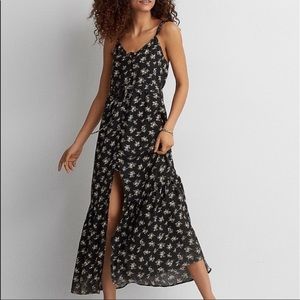 American Eagle Outfitters Black Floral Maxi Dress